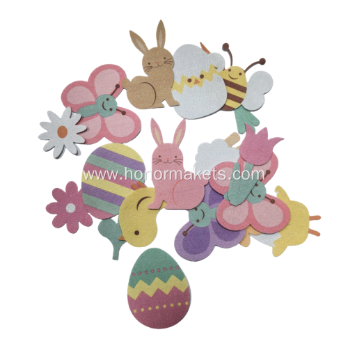 17PCS Easter Flet decor
